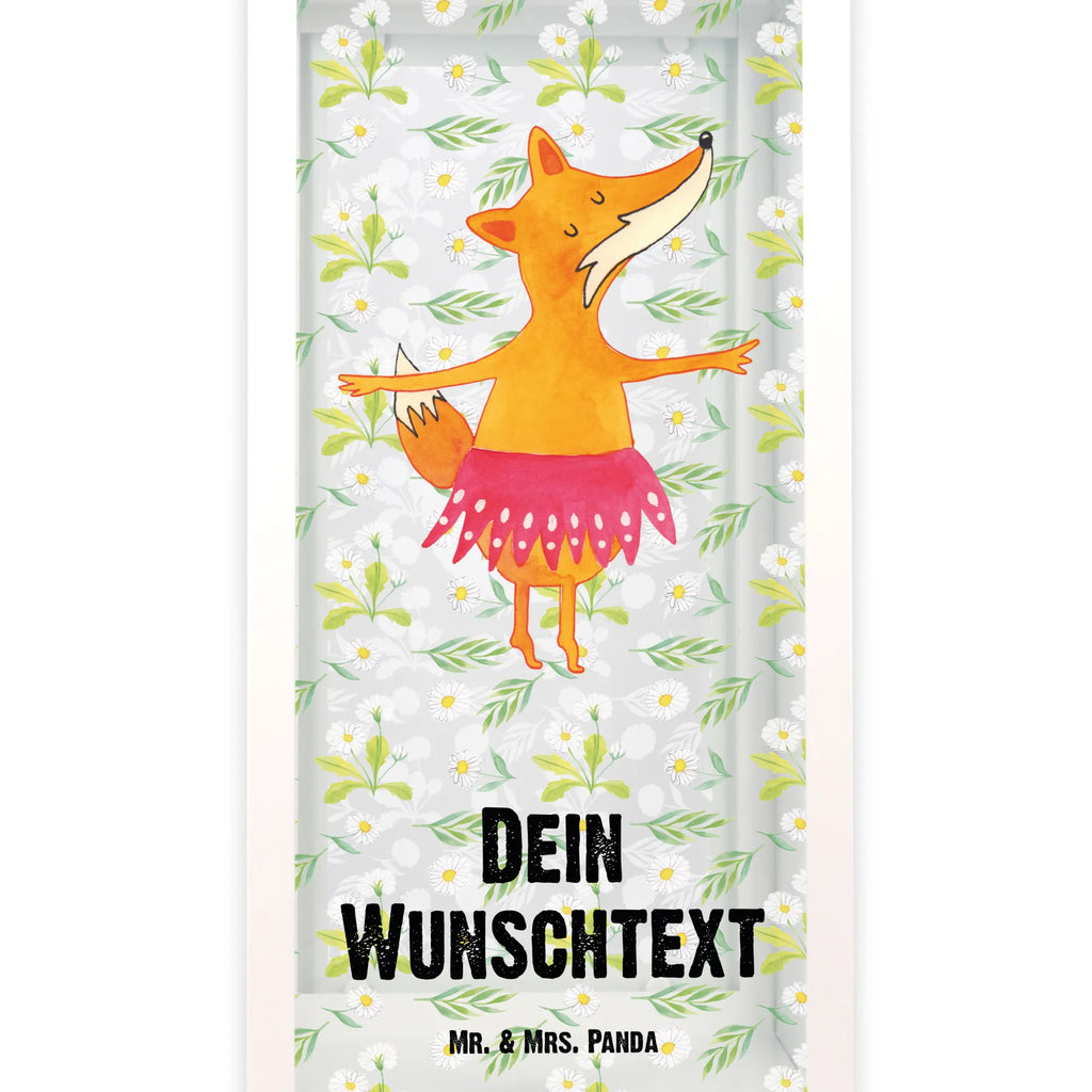 Personalisierte Deko Laterne Fuchs Ballerina Gartenlampe, Gartenleuchte, Gartendekoration, Gartenlicht, Laterne kleine Laternen, XXL Laternen, Laterne groß, Fuchs, Fuchs Spruch, Füchse, Füchsin, Ballerina, Ballett, Tänzerin, Tanzen, Party, Einladung, Geburtstag