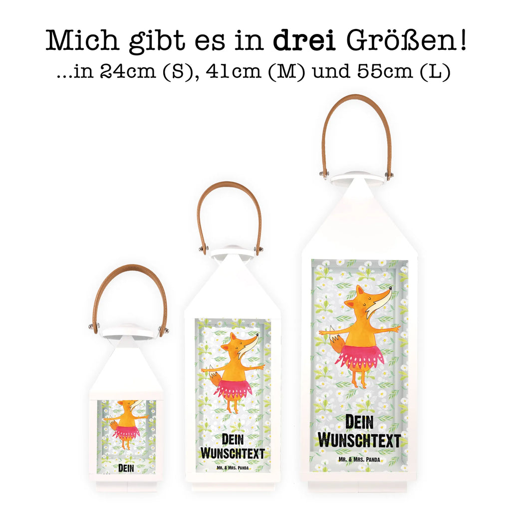 Personalisierte Deko Laterne Fuchs Ballerina Gartenlampe, Gartenleuchte, Gartendekoration, Gartenlicht, Laterne kleine Laternen, XXL Laternen, Laterne groß, Fuchs, Fuchs Spruch, Füchse, Füchsin, Ballerina, Ballett, Tänzerin, Tanzen, Party, Einladung, Geburtstag