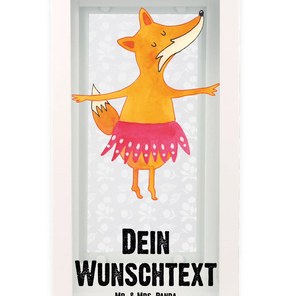 Personalisierte Deko Laterne Fuchs Ballerina Gartenlampe, Gartenleuchte, Gartendekoration, Gartenlicht, Laterne kleine Laternen, XXL Laternen, Laterne groß, Fuchs, Fuchs Spruch, Füchse, Füchsin, Ballerina, Ballett, Tänzerin, Tanzen, Party, Einladung, Geburtstag