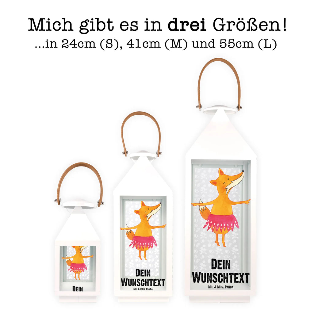 Personalisierte Deko Laterne Fuchs Ballerina Gartenlampe, Gartenleuchte, Gartendekoration, Gartenlicht, Laterne kleine Laternen, XXL Laternen, Laterne groß, Fuchs, Fuchs Spruch, Füchse, Füchsin, Ballerina, Ballett, Tänzerin, Tanzen, Party, Einladung, Geburtstag