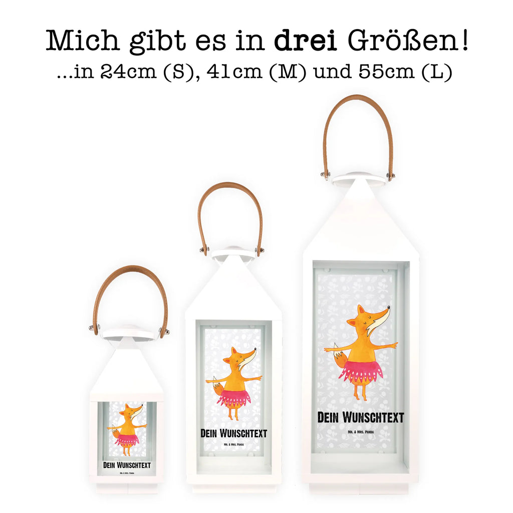 Personalisierte Deko Laterne Fuchs Ballerina Gartenlampe, Gartenleuchte, Gartendekoration, Gartenlicht, Laterne kleine Laternen, XXL Laternen, Laterne groß, Fuchs, Fuchs Spruch, Füchse, Füchsin, Ballerina, Ballett, Tänzerin, Tanzen, Party, Einladung, Geburtstag