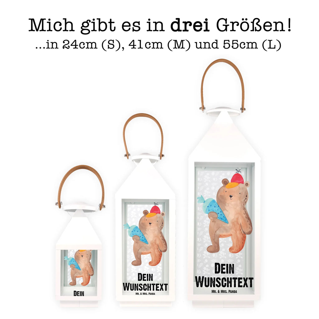 Personalisierte Deko Laterne Bär mit Schultüte Gartenlampe, Gartenleuchte, Gartendekoration, Gartenlicht, Laterne kleine Laternen, XXL Laternen, Laterne groß, Bär, Teddy, Teddybär, Bär Motiv, Schultüte, Erster Schultag Geschenk, Einschulung Geschenk, Schule Geschenk, Grundschule, Schulanfang, Schulbeginn