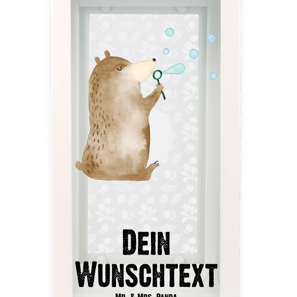 Personalisierte Deko Laterne Bär Seifenblasen Gartenlampe, Gartenleuchte, Gartendekoration, Gartenlicht, Laterne kleine Laternen, XXL Laternen, Laterne groß, Bär, Teddy, Teddybär, Seifenblasen Bär Lustig Sein Glücklich Traurig Happy