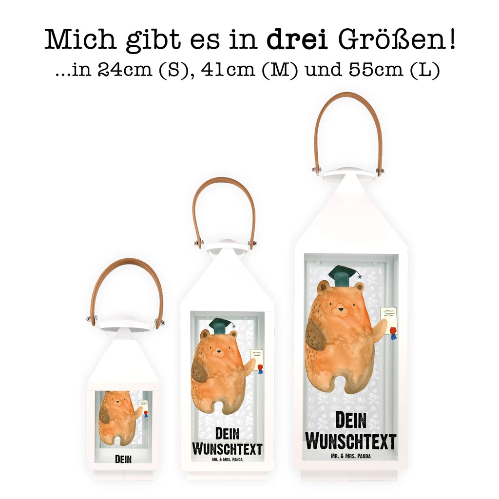 Personalisierte Deko Laterne Prüfungsbär Gartenlampe, Gartenleuchte, Gartendekoration, Gartenlicht, Laterne kleine Laternen, XXL Laternen, Laterne groß, Bär, Teddy, Teddybär, Abitur, Prüfungen, Prüfung bestanden, Abschluss, Zeugnis, Abschlusszeugnis