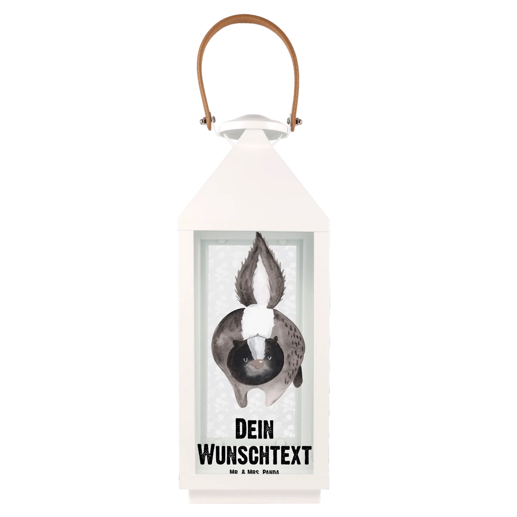 Personalisierte Deko Laterne Stinktier Angriff Gartenlampe, Gartenleuchte, Gartendekoration, Gartenlicht, Laterne kleine Laternen, XXL Laternen, Laterne groß, Stinktier, Skunk, Wildtier, Raubtier, Stinker, Stinki, wütend, Drohung