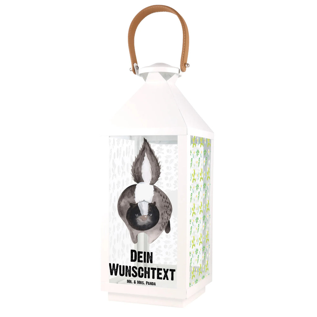 Personalisierte Deko Laterne Stinktier Angriff Gartenlampe, Gartenleuchte, Gartendekoration, Gartenlicht, Laterne kleine Laternen, XXL Laternen, Laterne groß, Stinktier, Skunk, Wildtier, Raubtier, Stinker, Stinki, wütend, Drohung