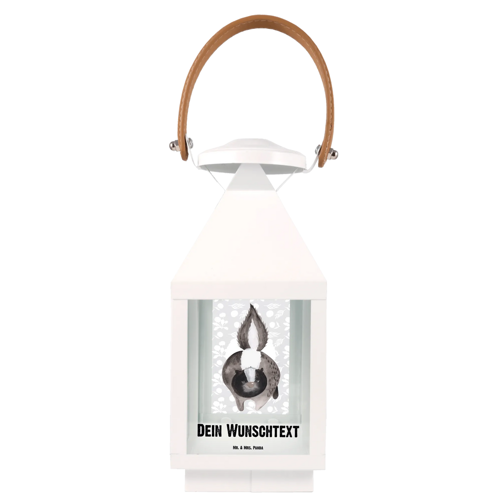 Personalisierte Deko Laterne Stinktier Angriff Gartenlampe, Gartenleuchte, Gartendekoration, Gartenlicht, Laterne kleine Laternen, XXL Laternen, Laterne groß, Stinktier, Skunk, Wildtier, Raubtier, Stinker, Stinki, wütend, Drohung