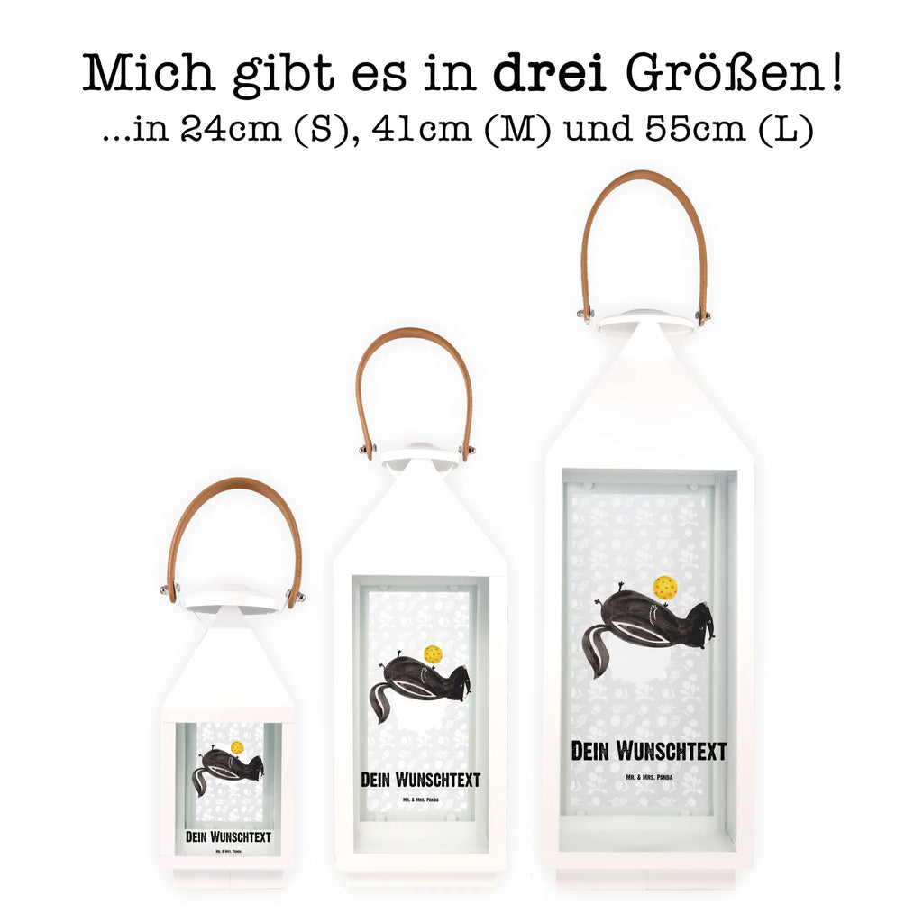 Personalisierte Deko Laterne Stinktier Ball Gartenlampe, Gartenleuchte, Gartendekoration, Gartenlicht, Laterne kleine Laternen, XXL Laternen, Laterne groß, Stinktier, Skunk, Wildtier, Raubtier, Stinker, Stinki, verspielt, Weisheit