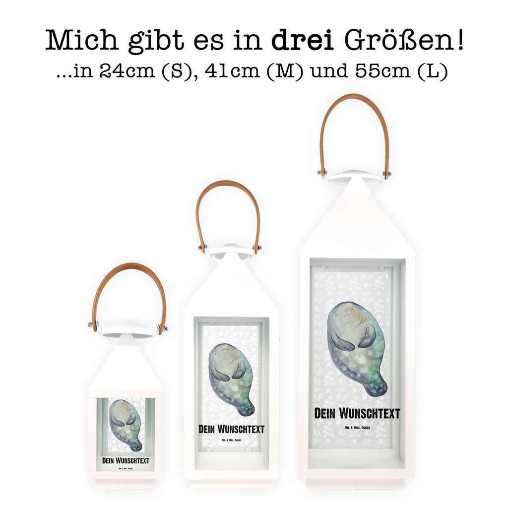 Personalisierte Deko Laterne Seekuh happy Gartenlampe, Gartenleuchte, Gartendekoration, Gartenlicht, Laterne kleine Laternen, XXL Laternen, Laterne groß, Meerestiere, Meer, Urlaub, Seekuh, Seekühe, Selbstliebe, Respekt, Neuanfang, Neustart, Achtsamkeit, Zufrieden, Liebeskummer, Freundin