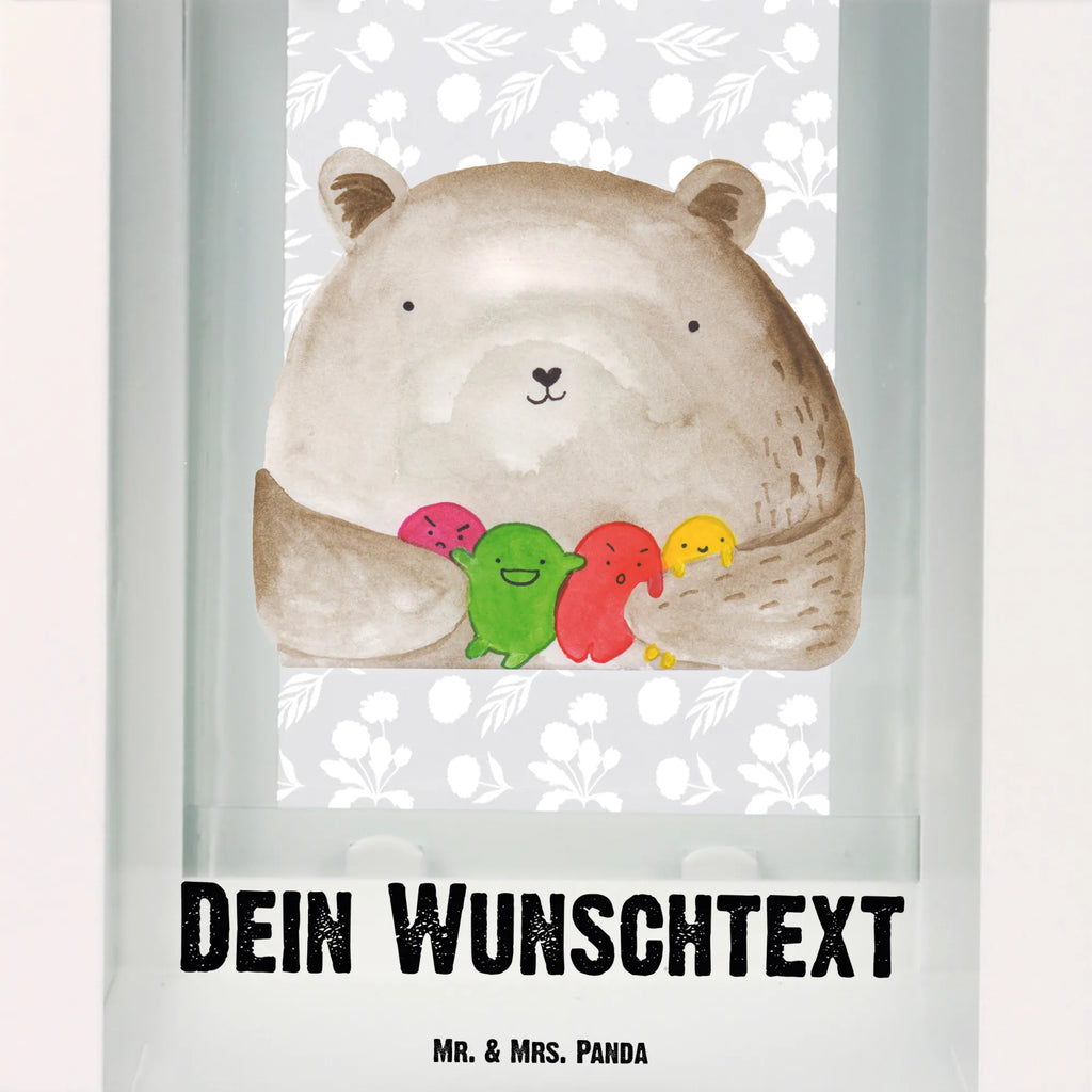 Personalisierte Deko Laterne Bär Gefühl Gartenlampe, Gartenleuchte, Gartendekoration, Gartenlicht, Laterne kleine Laternen, XXL Laternen, Laterne groß, Bär, Teddy, Teddybär, Wahnsinn, Verrückt, Durchgedreht