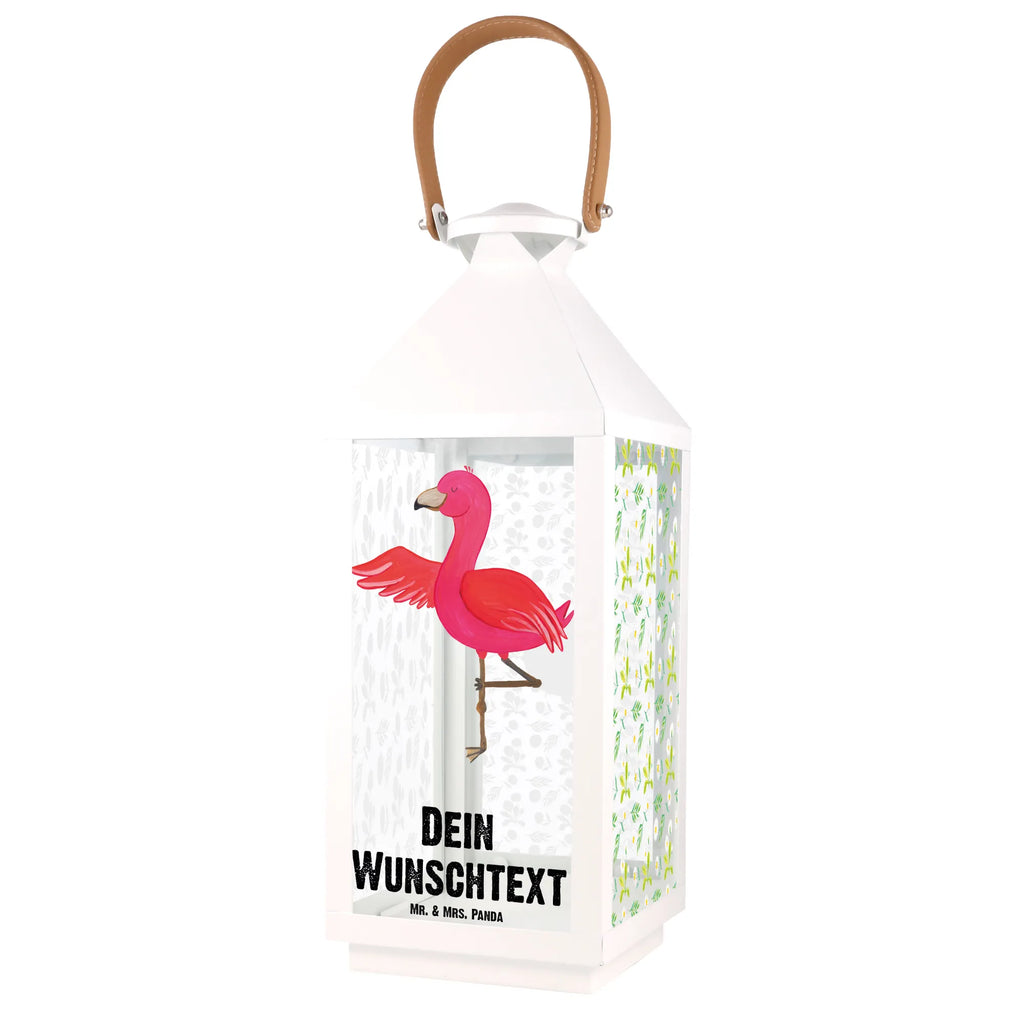 Personalisierte Deko Laterne Flamingo Yoga Gartenlampe, Gartenleuchte, Gartendekoration, Gartenlicht, Laterne kleine Laternen, XXL Laternen, Laterne groß, Flamingo, Vogel, Yoga, Namaste, Achtsamkeit, Yoga-Übung, Entspannung, Ärger, Aufregen, Tiefenentspannung