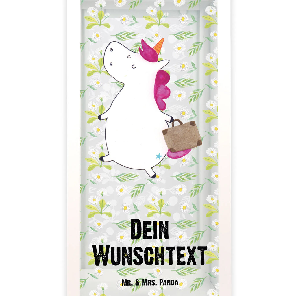 Personalisierte Deko Laterne Einhorn Koffer Gartenlampe, Gartenleuchte, Gartendekoration, Gartenlicht, Laterne kleine Laternen, XXL Laternen, Laterne groß, Einhorn, Einhörner, Einhorn Deko, Unicorn, unicorn, Koffer, Verreisen, Reise, Gepäck, Abenteuer, Erwachsen, Kind, albern, Spaß, lustig, witzig