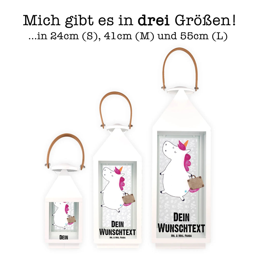 Personalisierte Deko Laterne Einhorn Koffer Gartenlampe, Gartenleuchte, Gartendekoration, Gartenlicht, Laterne kleine Laternen, XXL Laternen, Laterne groß, Einhorn, Einhörner, Einhorn Deko, Unicorn, unicorn, Koffer, Verreisen, Reise, Gepäck, Abenteuer, Erwachsen, Kind, albern, Spaß, lustig, witzig