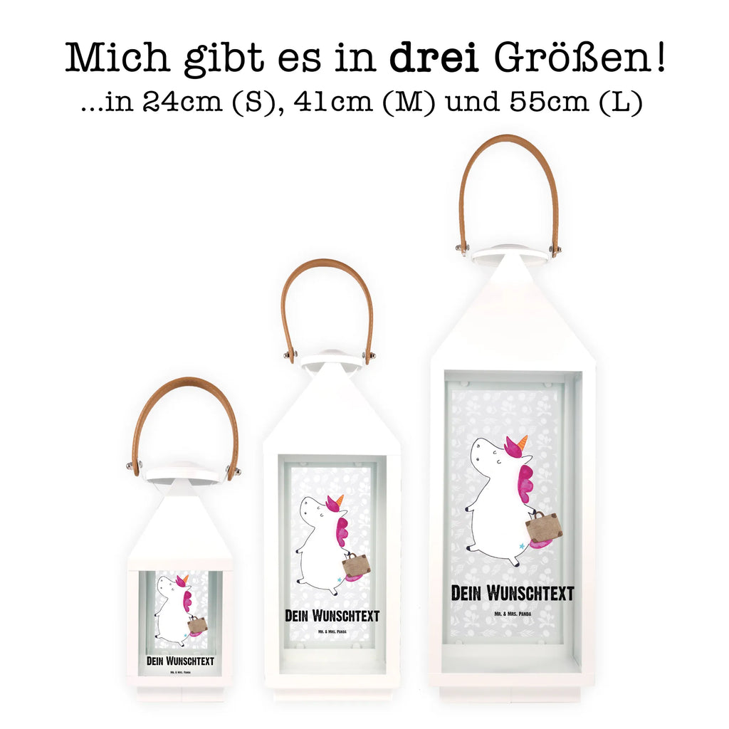 Personalisierte Deko Laterne Einhorn Koffer Gartenlampe, Gartenleuchte, Gartendekoration, Gartenlicht, Laterne kleine Laternen, XXL Laternen, Laterne groß, Einhorn, Einhörner, Einhorn Deko, Unicorn, unicorn, Koffer, Verreisen, Reise, Gepäck, Abenteuer, Erwachsen, Kind, albern, Spaß, lustig, witzig