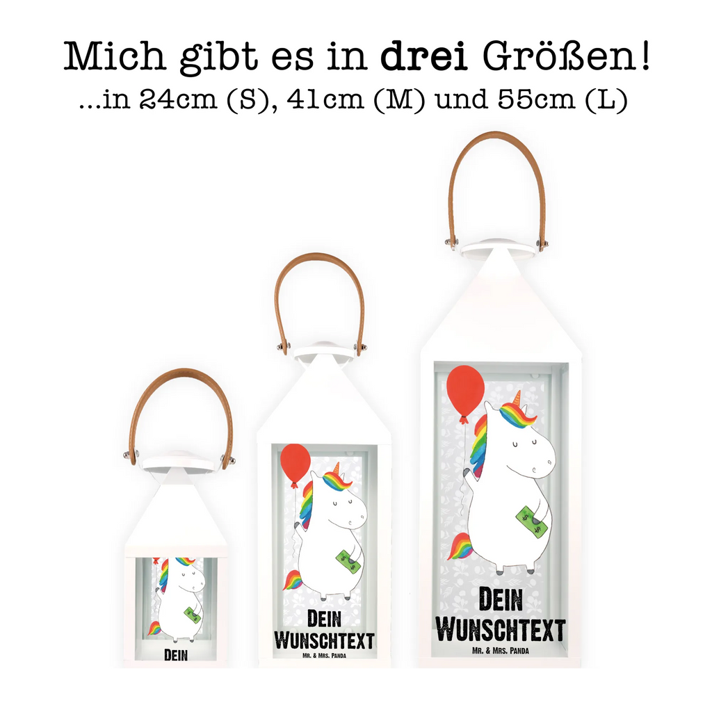 Personalisierte Deko Laterne Einhorn Luftballon Gartenlampe, Gartenleuchte, Gartendekoration, Gartenlicht, Laterne kleine Laternen, XXL Laternen, Laterne groß, Einhorn, Einhörner, Einhorn Deko, Pegasus, Unicorn, Luftballon, Geld, Lebenslust, Freude, Geschenk, Freundin