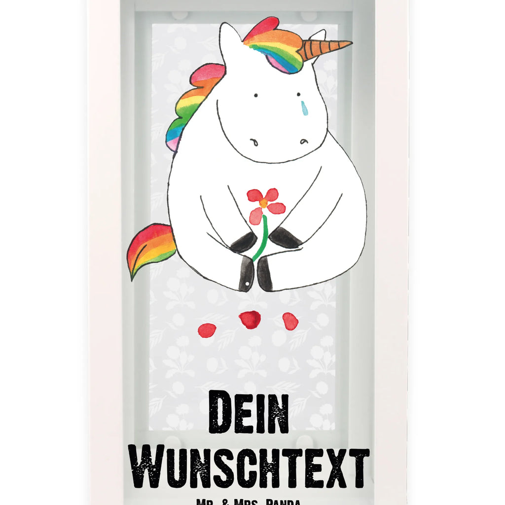 Personalisierte Deko Laterne Einhorn Traurig Gartenlampe, Gartenleuchte, Gartendekoration, Gartenlicht, Laterne kleine Laternen, XXL Laternen, Laterne groß, Einhorn, Einhörner, Einhorn Deko, Pegasus, Unicorn, Glitzer, Trösten. Freundschaft, Freunde, Liebe, Trauer, Grußkarte, Blume