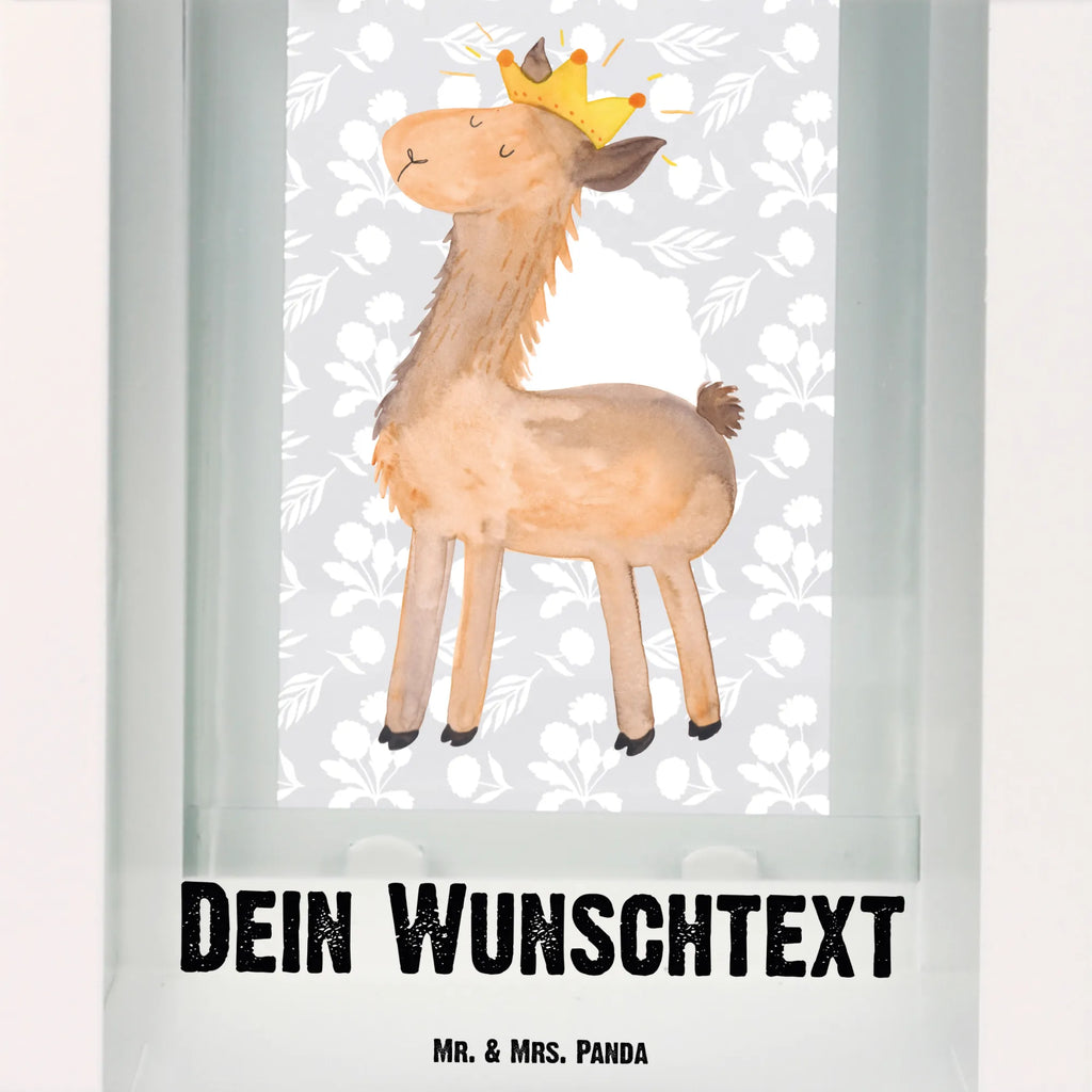 Personalisierte Deko Laterne Lama König Gartenlampe, Gartenleuchte, Gartendekoration, Gartenlicht, Laterne kleine Laternen, XXL Laternen, Laterne groß, Lama, Alpaka, Lamas, König, Königin, Freundin, Mama, Papa, Büro Kollege, Kollegin, Chef, Vorgesetzter, Abi, Abitur