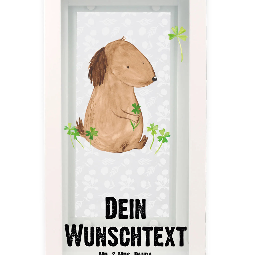 Personalisierte Deko Laterne Hund Kleeblatt Gartenlampe, Gartenleuchte, Gartendekoration, Gartenlicht, Laterne kleine Laternen, XXL Laternen, Laterne groß, Hund, Hundemotiv, Haustier, Hunderasse, Tierliebhaber, Hundebesitzer, Sprüche, Kleeblatt, Glück, Tagträume, Motivation, Neuanfang, Geschenk, Glücksbringer, Selbstliebe, Achtsamkeit