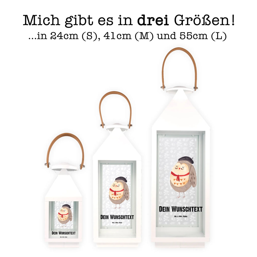 Personalisierte Deko Laterne Eule Französisch Gartenlampe, Gartenleuchte, Gartendekoration, Gartenlicht, Laterne kleine Laternen, XXL Laternen, Laterne groß, Eule, Eulen, Eule Deko, Owl, hibou, La vie est belle, das Leben ist schön, Spruch schön, Spruch Französisch, Frankreich