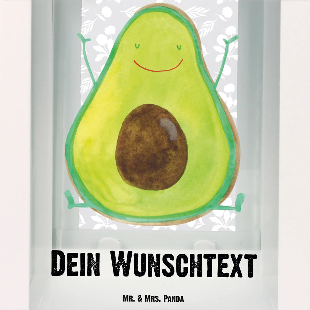 Personalisierte Deko Laterne Avocado Happy Gartenlampe, Gartenleuchte, Gartendekoration, Gartenlicht, Laterne kleine Laternen, XXL Laternen, Laterne groß, Avocado, Veggie, Vegan, Gesund, Chaos