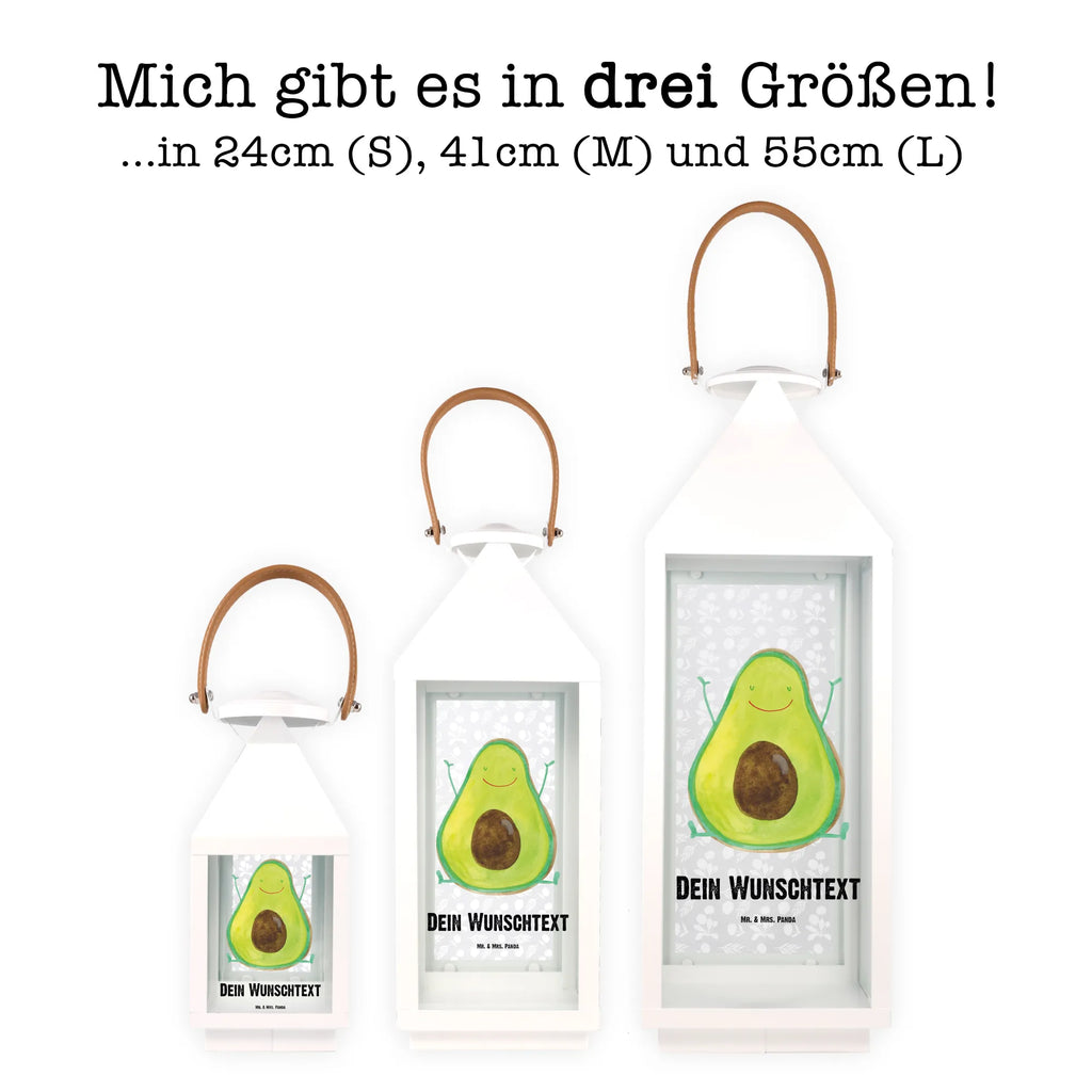 Personalisierte Deko Laterne Avocado Happy Gartenlampe, Gartenleuchte, Gartendekoration, Gartenlicht, Laterne kleine Laternen, XXL Laternen, Laterne groß, Avocado, Veggie, Vegan, Gesund, Chaos