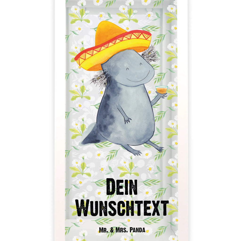 Personalisierte Deko Laterne Axolotl Tequila Gartenlampe, Gartenleuchte, Gartendekoration, Gartenlicht, Laterne kleine Laternen, XXL Laternen, Laterne groß, Axolotl, Molch, Mexico, Mexiko, Sombrero, Zitrone, Tequila, Motivation, Spruch, Schwanzlurch, Lurch, Lurche, Axolot, Feuerdrache, Feuersalamander