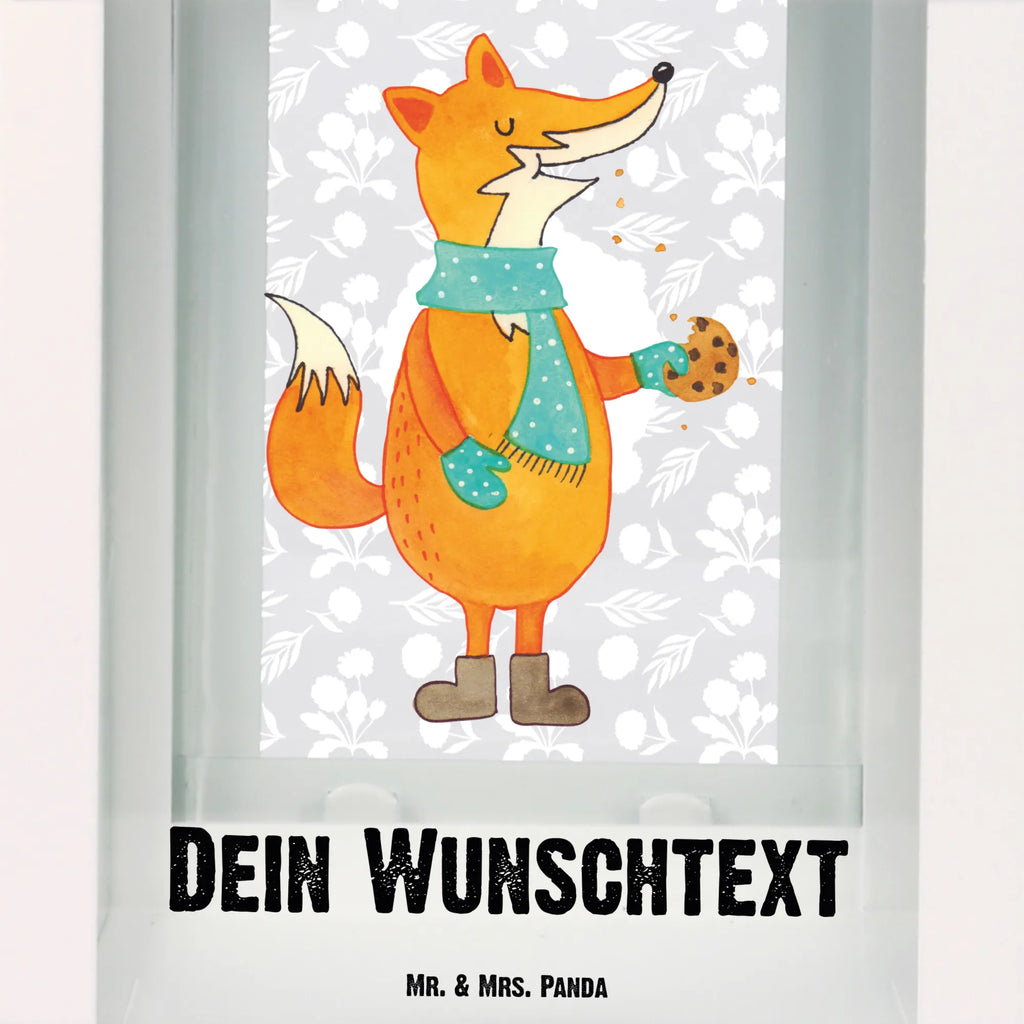 Personalisierte Deko Laterne Fuchs Keks Gartenlampe, Gartenleuchte, Gartendekoration, Gartenlicht, Laterne kleine Laternen, XXL Laternen, Laterne groß, Fuchs, Füchse, Backen Spruch, Kekse, Winter, Weihnachtszeit, Plätzchen, Liebe, Küche Deko