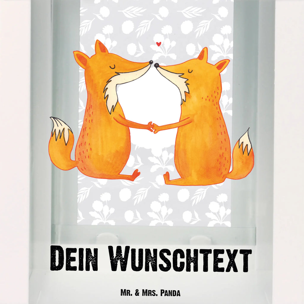 Personalisierte Deko Laterne Füchse Liebe Gartenlampe, Gartenleuchte, Gartendekoration, Gartenlicht, Laterne kleine Laternen, XXL Laternen, Laterne groß, Fuchs, Füchse, Fox, Liebe, Liebespaar, Paar, Partner, Freundin, Freund, Ehe, Verlobte, Ehemann, Ehefrau, Liebesbeweis