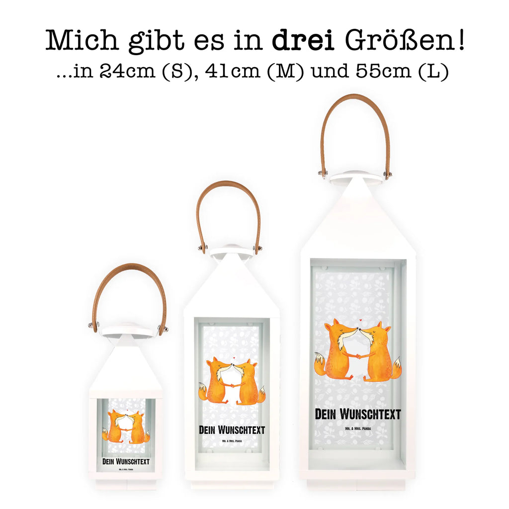 Personalisierte Deko Laterne Füchse Liebe Gartenlampe, Gartenleuchte, Gartendekoration, Gartenlicht, Laterne kleine Laternen, XXL Laternen, Laterne groß, Fuchs, Füchse, Fox, Liebe, Liebespaar, Paar, Partner, Freundin, Freund, Ehe, Verlobte, Ehemann, Ehefrau, Liebesbeweis