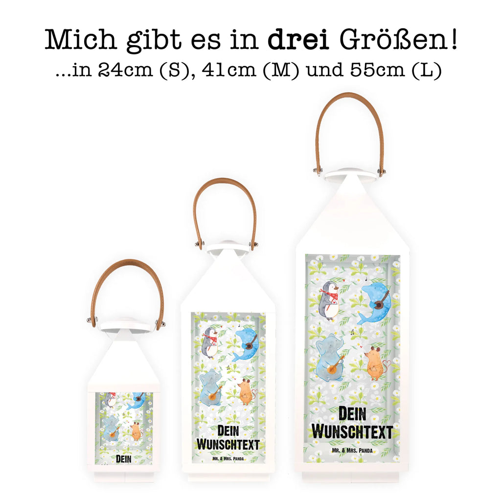 Personalisierte Deko Laterne Big Band Gartenlampe, Gartenleuchte, Gartendekoration, Gartenlicht, Laterne kleine Laternen, XXL Laternen, Laterne groß, Tiermotive, Gute Laune, lustige Sprüche, Tiere, Hund, Pinguin, Maus, Elefant, Delfin, Gitarre, Band, Triangel, Musikanten, Musik