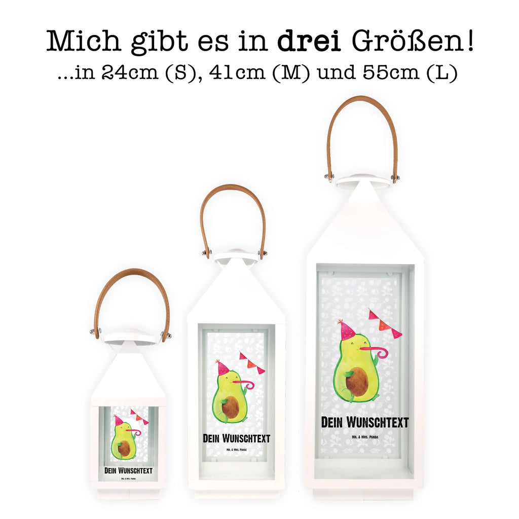 Personalisierte Deko Laterne Avocado Party Time Gartenlampe, Gartenleuchte, Gartendekoration, Gartenlicht, Laterne kleine Laternen, XXL Laternen, Laterne groß, Avocado, Veggie, Vegan, Gesund