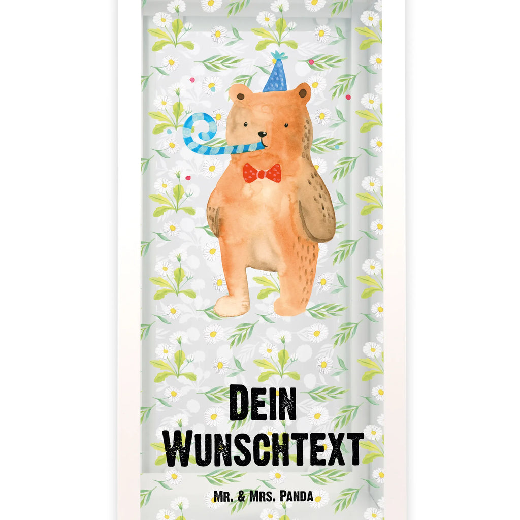 Personalisierte Deko Laterne Birthday Bär Gartenlampe, Gartenleuchte, Gartendekoration, Gartenlicht, Laterne kleine Laternen, XXL Laternen, Laterne groß, Bär, Teddy, Teddybär, Happy Birthday, Alles Gute, Glückwunsch, Geburtstag