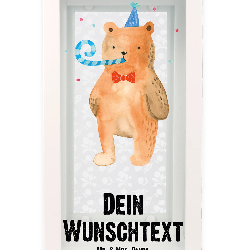 Personalisierte Deko Laterne Birthday Bär Gartenlampe, Gartenleuchte, Gartendekoration, Gartenlicht, Laterne kleine Laternen, XXL Laternen, Laterne groß, Bär, Teddy, Teddybär, Happy Birthday, Alles Gute, Glückwunsch, Geburtstag