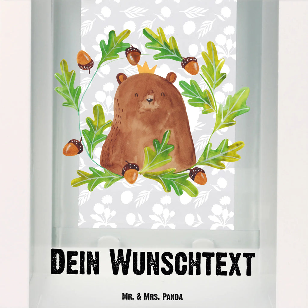 Personalisierte Deko Laterne Bär König Gartenlampe, Gartenleuchte, Gartendekoration, Gartenlicht, Laterne kleine Laternen, XXL Laternen, Laterne groß, Bär, Teddy, Teddybär, Papa, Papa Bär, bester Vater, bester Papa, weltbester Papa, Vatertag, Vater, Dad, Daddy, Papi