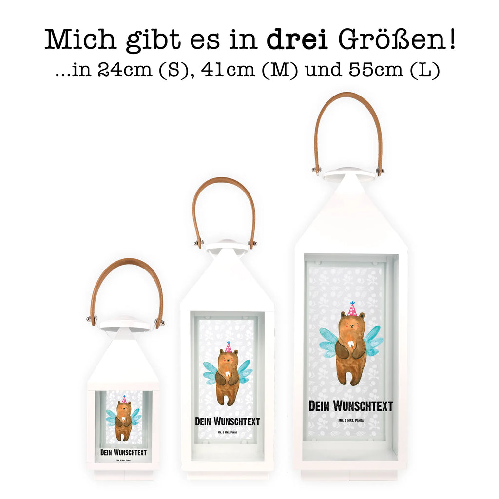 Personalisierte Deko Laterne Zahnfee Bär Gartenlampe, Gartenleuchte, Gartendekoration, Gartenlicht, Laterne kleine Laternen, XXL Laternen, Laterne groß, Bär, Teddy, Teddybär, Zahnfee, Fee, Milchzahn, Erster Zahn