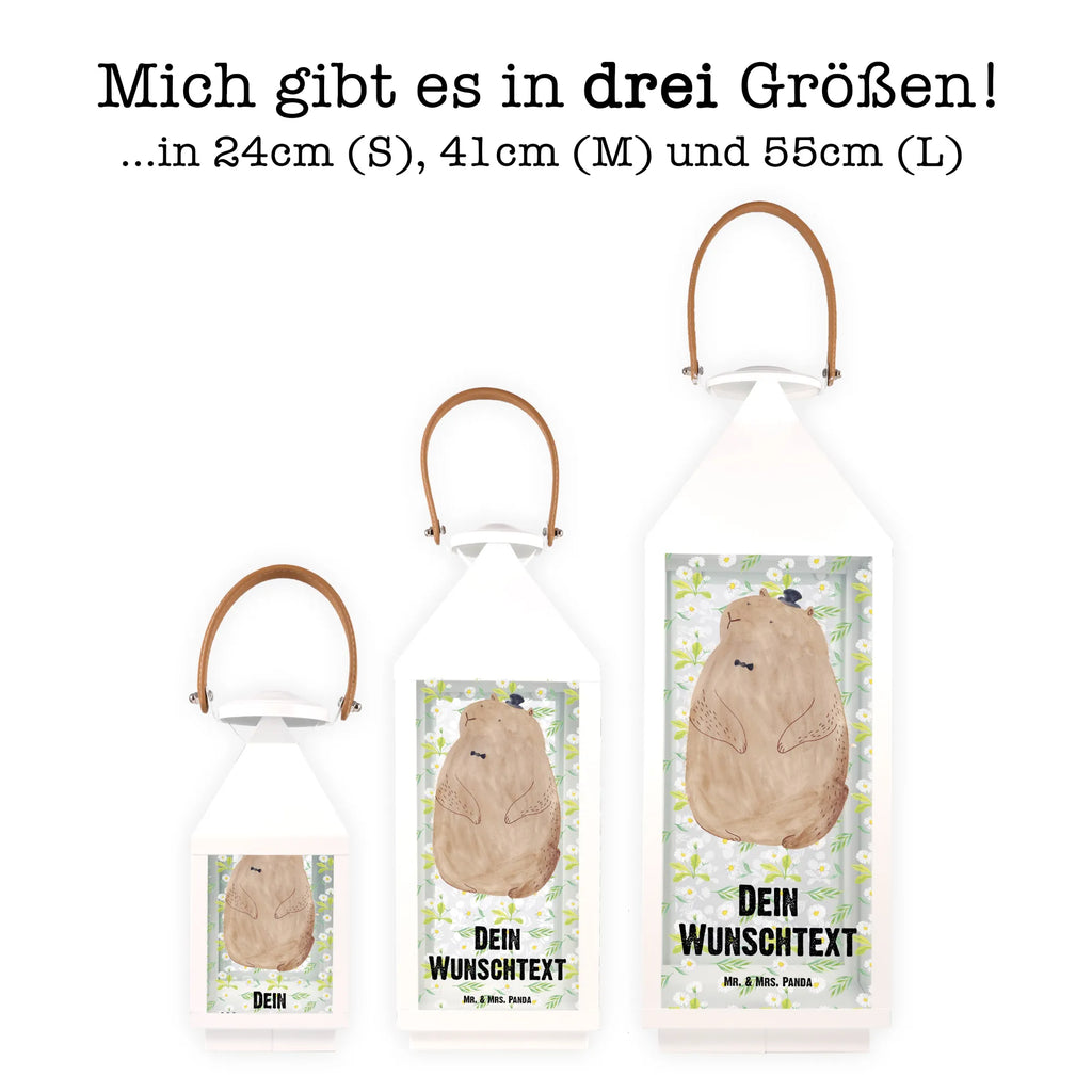 Personalisierte Deko Laterne Murmeltier Gartenlampe, Gartenleuchte, Gartendekoration, Gartenlicht, Laterne kleine Laternen, XXL Laternen, Laterne groß, Tiermotive, Gute Laune, lustige Sprüche, Tiere, Murmeltier, Knigge, Fröhlichkeit, Freundlichkeit, Respekt, Anstand