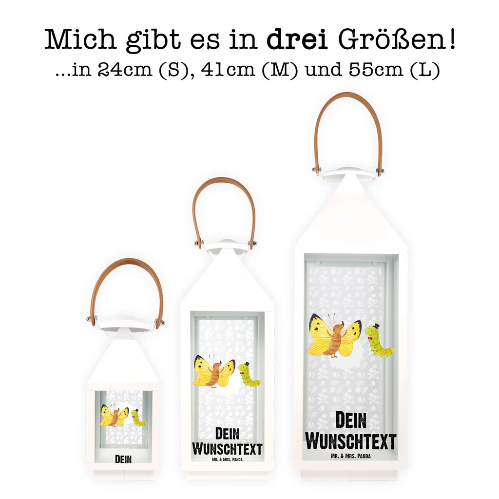 Personalisierte Deko Laterne Raupe & Schmetterling Gartenlampe, Gartenleuchte, Gartendekoration, Gartenlicht, Laterne kleine Laternen, XXL Laternen, Laterne groß, Tiermotive, Gute Laune, lustige Sprüche, Tiere, Raupe, Schmetterling, Zitronenfalter, Entwicklung, Erwachsen werden, Kokon, Hut, Hütchen, Schönheit, Aufwachsen