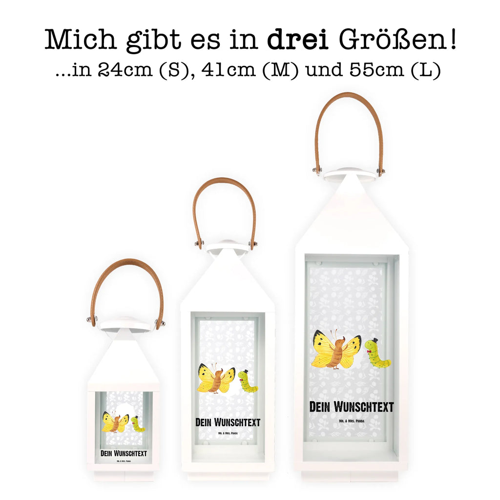 Personalisierte Deko Laterne Raupe & Schmetterling Gartenlampe, Gartenleuchte, Gartendekoration, Gartenlicht, Laterne kleine Laternen, XXL Laternen, Laterne groß, Tiermotive, Gute Laune, lustige Sprüche, Tiere, Raupe, Schmetterling, Zitronenfalter, Entwicklung, Erwachsen werden, Kokon, Hut, Hütchen, Schönheit, Aufwachsen