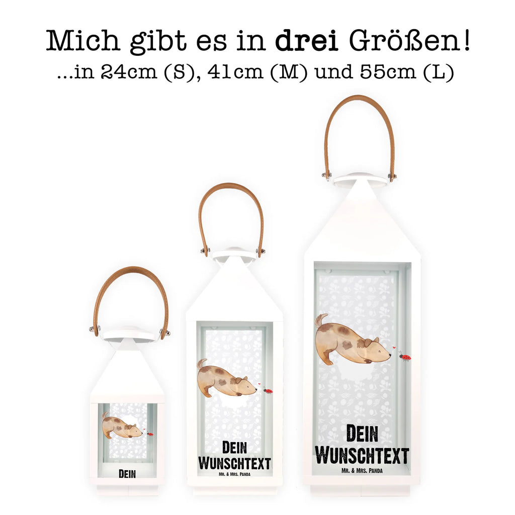 Personalisierte Deko Laterne Hund Marienkäfer Gartenlampe, Gartenleuchte, Gartendekoration, Gartenlicht, Laterne kleine Laternen, XXL Laternen, Laterne groß, Hund, Hundemotiv, Haustier, Hunderasse, Tierliebhaber, Hundebesitzer, Sprüche, Hunde, Hundespruch, Marienkäfer, Mischling, Mischlinghund