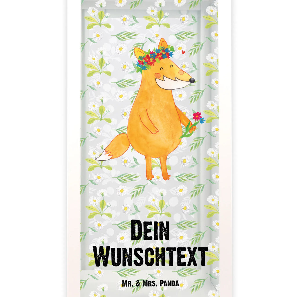 Personalisierte Deko Laterne Fuchs Blumenliebe Gartenlampe, Gartenleuchte, Gartendekoration, Gartenlicht, Laterne kleine Laternen, XXL Laternen, Laterne groß, Fuchs, Füchse, Fox, Liebe, Freundin, Fuchsmädchen, Blumenmädchen, Freundinnen, Liebesbeweis, Blume, Blumen, Motivation, Freude, ich, mich, Selbstliebe