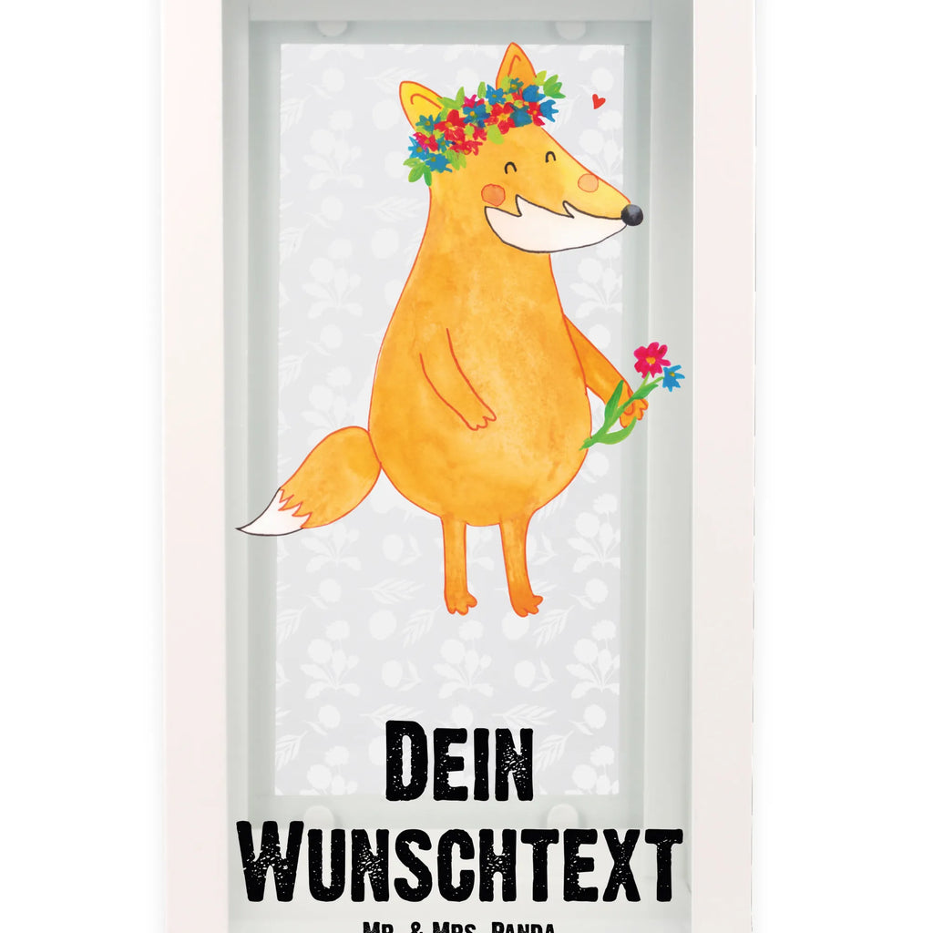 Personalisierte Deko Laterne Fuchs Blumenliebe Gartenlampe, Gartenleuchte, Gartendekoration, Gartenlicht, Laterne kleine Laternen, XXL Laternen, Laterne groß, Fuchs, Füchse, Fox, Liebe, Freundin, Fuchsmädchen, Blumenmädchen, Freundinnen, Liebesbeweis, Blume, Blumen, Motivation, Freude, ich, mich, Selbstliebe