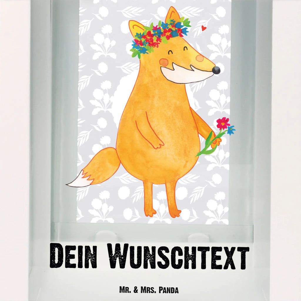 Personalisierte Deko Laterne Fuchs Blumenliebe Gartenlampe, Gartenleuchte, Gartendekoration, Gartenlicht, Laterne kleine Laternen, XXL Laternen, Laterne groß, Fuchs, Füchse, Fox, Liebe, Freundin, Fuchsmädchen, Blumenmädchen, Freundinnen, Liebesbeweis, Blume, Blumen, Motivation, Freude, ich, mich, Selbstliebe