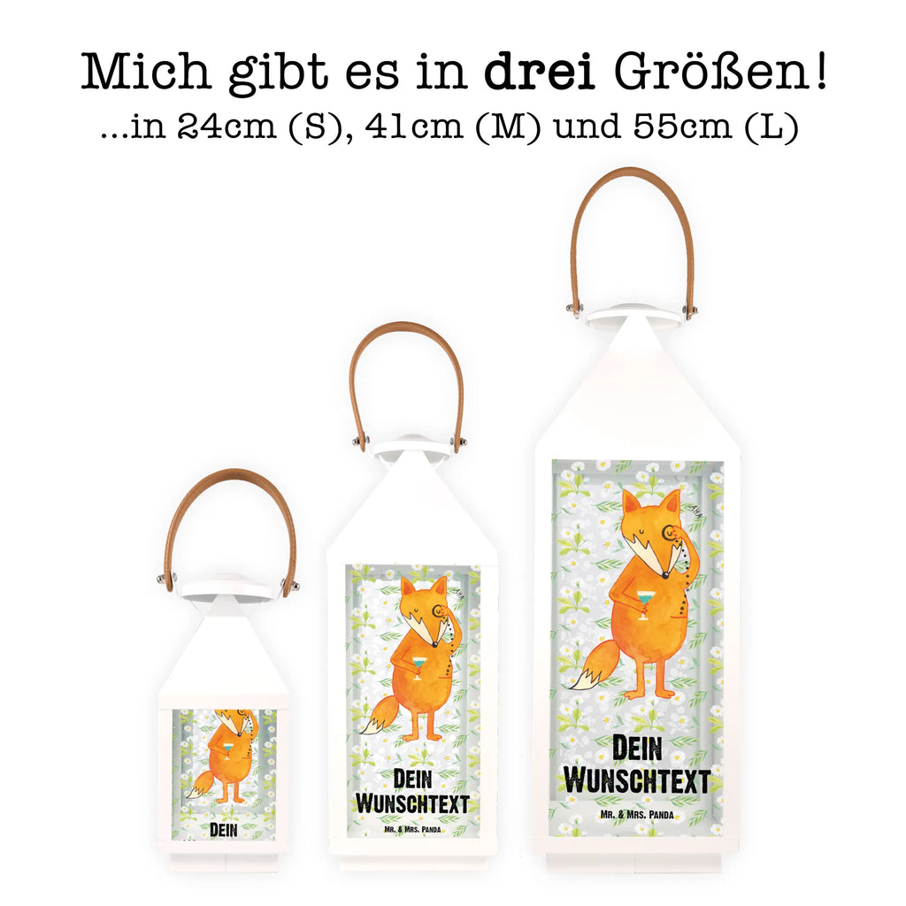 Personalisierte Deko Laterne Fuchs Lord Gartenlampe, Gartenleuchte, Gartendekoration, Gartenlicht, Laterne kleine Laternen, XXL Laternen, Laterne groß, Fuchs, Füchse, tröstende Worte, Spruch lustig, Liebeskummer Geschenk, Motivation Spruch, Problemlösung