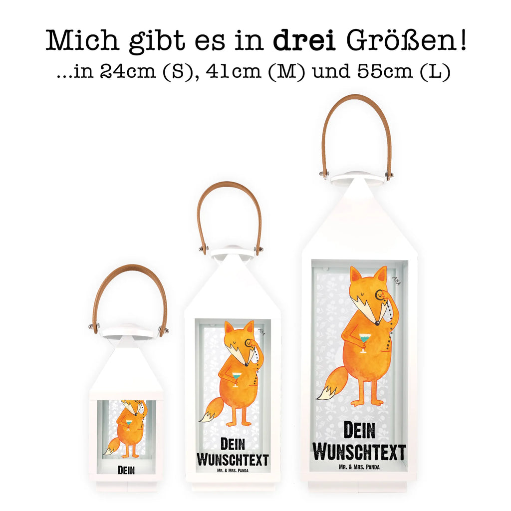 Personalisierte Deko Laterne Fuchs Lord Gartenlampe, Gartenleuchte, Gartendekoration, Gartenlicht, Laterne kleine Laternen, XXL Laternen, Laterne groß, Fuchs, Füchse, tröstende Worte, Spruch lustig, Liebeskummer Geschenk, Motivation Spruch, Problemlösung