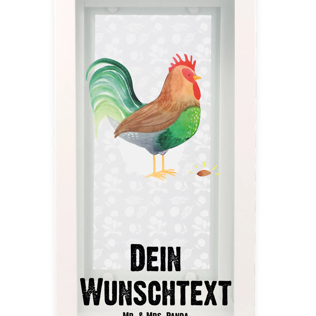 Personalisierte Deko Laterne Hahn mit Korn Gartenlampe, Gartenleuchte, Gartendekoration, Gartenlicht, Laterne kleine Laternen, XXL Laternen, Laterne groß, Bauernhof, Hoftiere, Landwirt, Landwirtin, Hahn, Korn, Henne, Eier, Natur