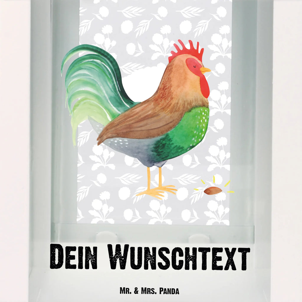 Personalisierte Deko Laterne Hahn mit Korn Gartenlampe, Gartenleuchte, Gartendekoration, Gartenlicht, Laterne kleine Laternen, XXL Laternen, Laterne groß, Bauernhof, Hoftiere, Landwirt, Landwirtin, Hahn, Korn, Henne, Eier, Natur