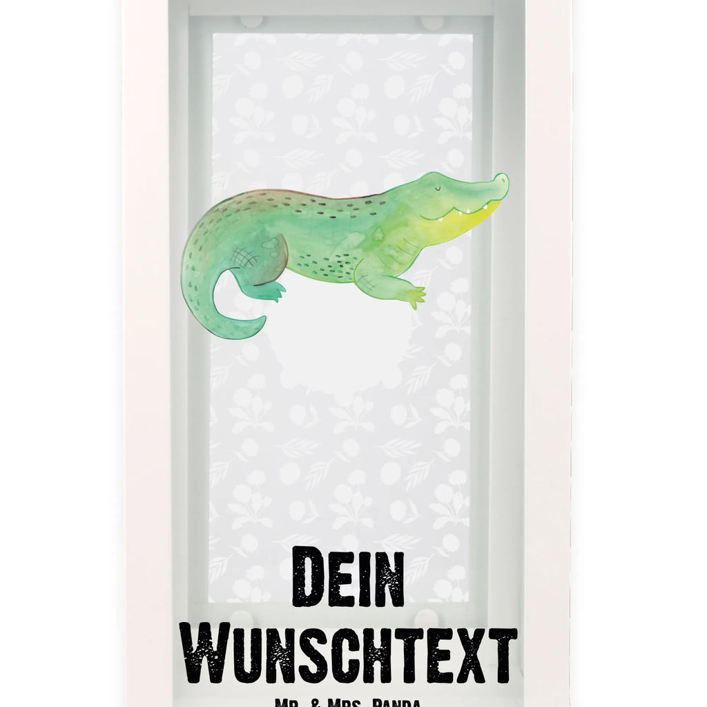 Personalisierte Deko Laterne Krokodil Gartenlampe, Gartenleuchte, Gartendekoration, Gartenlicht, Laterne kleine Laternen, XXL Laternen, Laterne groß, Meerestiere, Meer, Urlaub, Krokodil, Krokodile, verrückt sein, spontan sein, Abenteuerlust, Reiselust, Freundin, beste Freundin, Lieblingsmensch