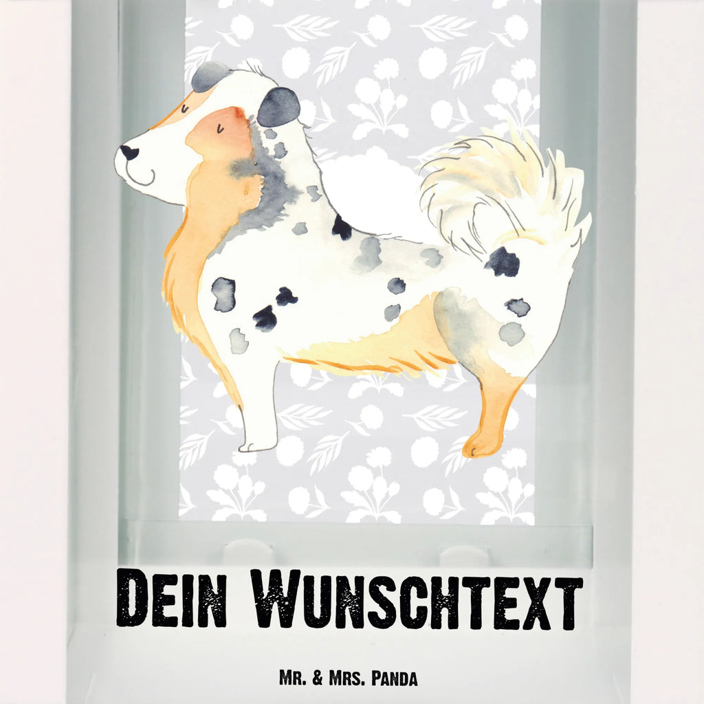 Personalisierte Deko Laterne Australien Shepherd Gartenlampe, Gartenleuchte, Gartendekoration, Gartenlicht, Laterne kleine Laternen, XXL Laternen, Laterne groß, Hund, Hundemotiv, Haustier, Hunderasse, Tierliebhaber, Hundebesitzer, Sprüche, Australien Shepherd, Shepherd, Hundeliebe, Familienhund, Spruch