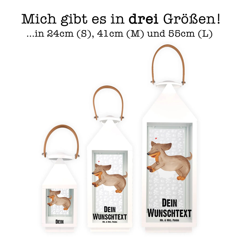 Personalisierte Deko Laterne Hund Dackel fröhlich Gartenlampe, Gartenleuchte, Gartendekoration, Gartenlicht, Laterne kleine Laternen, XXL Laternen, Laterne groß, Hund, Hundemotiv, Haustier, Hunderasse, Tierliebhaber, Hundebesitzer, Sprüche, Hunde, Dackel, Dachshund, happy dog