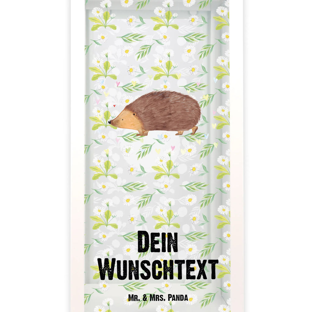 Personalisierte Deko Laterne Igel Herzen Gartenlampe, Gartenleuchte, Gartendekoration, Gartenlicht, Laterne kleine Laternen, XXL Laternen, Laterne groß, Tiermotive, Gute Laune, lustige Sprüche, Tiere, Liebe, Herz, Herzen, Igel, Vertrauen, Kuss, Leben